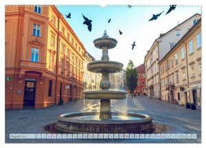 Ljubljana - Sloweniens wunderschöne Hauptstadt (Wandkalender 2024 DIN A2 quer), CALVENDO Monatskalender
