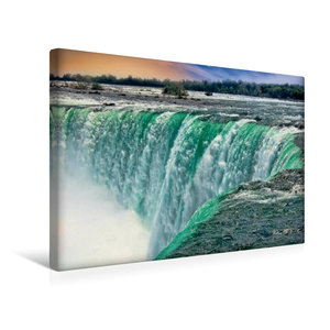 Premium Textil-Leinwand 45 cm x 30 cm quer Niagarafälle - American Falls und Horseshoe Fall