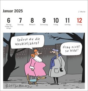 Peter Butschkow: Alt ist nur eine Taste Premium-Postkartenkalender 2025