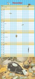 Die Kuh Lieselotte Familienkalender 2025 – Von Alexander Steffenmeier – Familienplaner mit 5 Spalten – Format 22 x 49,5 cm