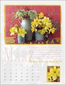 Duftkalender 2024. Hochwertiger Wandkalender mit zauberhaften Blumen-, Kräuter- und Früchtearrangements und wissenswerten Inforamtionen. Besonderer Kalender 2024 mit zarten Düften. 30x39 cm.