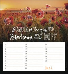 Geburtstagskalender Im herzen barfuß