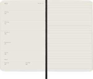 Moleskine 12 Monate Wochen Notizkalender Deutsch 2025, Pocket/A6