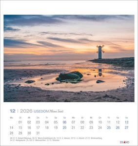 Usedom Postkartenkalender 2026