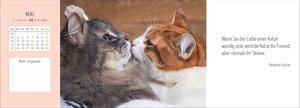 Katzen Premium-Tischplaner 2026 - Der literarische Wochenkalender mit Zitaten