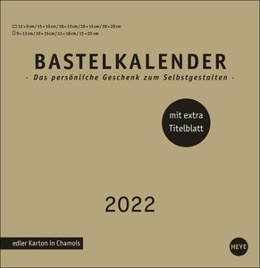 Bastelkalender gold groß 2022