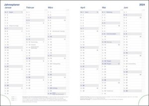 Cheftimer A5 mit Tageskalender. Schwarzer Terminkalender 2024. Buch-Kalender mit Lesebändchen und Eckperforation. Wattierter Taschenkalender zum Planen von Terminen.