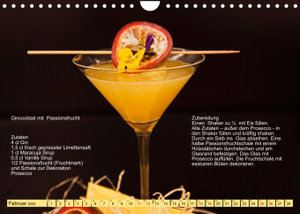Faszination Gin Cocktails (Wandkalender 2023 DIN A4 quer)