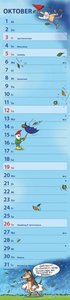 Notizkalender Humor 2025 - Streifenplaner 15x64 cm - Wandkalender - Küchenkalender - mit lustigen Cartoons und Sprüchen - Langplaner