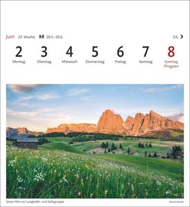 Südtirol Sehnsuchtskalender 2025 - Wochenkalender mit 53 Postkarten