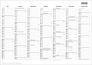 Black&White Tafelkalender A4 2026