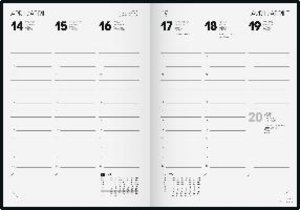 Wochenkalender, Buchkalender, 2024, Modell 796, Balacron-Einband, blau