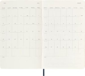 Moleskine 12 Monate Tageskalender 2024, Large/A5, Saphir