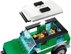 LEGO® City 60288 - Rennbuggy Transporter Truck mit Anhänger und lenkbarem Baja-Rennwagen, Bausatz, 210 Teile