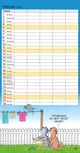 Uli Stein Familienkalender 2023: Familienplaner mit 5 Spalten