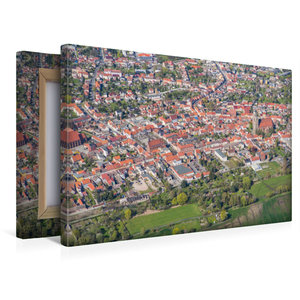 Premium Textil-Leinwand 45 cm x 30 cm quer Stadtzentrum Jüterbog (Luftbild)