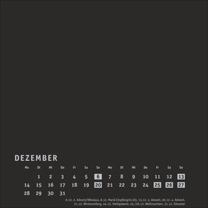 Premium-Bastelkalender schwarz klein 2026