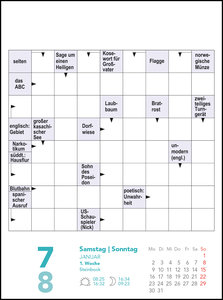 Stefan Heine Kreuzworträtsel 2023 Tagesabreißkalender - 11,8x15,9 - Rätselkalender - Knobelkalender - Tischkalender
