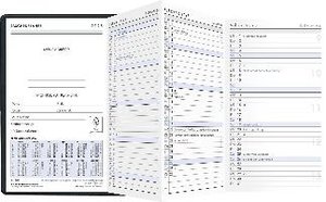 Taschenplaner Leporello PVC schwarz 2023 - Bürokalender 9,5x16 cm - 1 Monat auf 2 Seite - separates Adressheft - faltbar - Notizheft - 501-1020