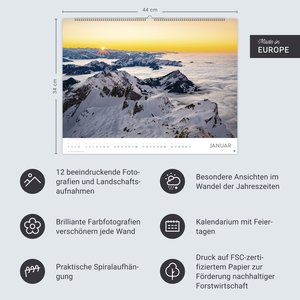 Faszination Alpen Posterkalender 2026