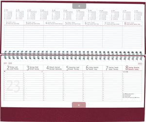 Tisch-Querkalender Nature Line Flower 2025 - Tisch-Kalender - Büro-Kalender quer 29,7x13,5 cm - 1 Woche 2 Seiten - Umwelt-Kalender - mit Hardcover