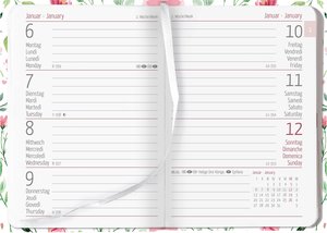 Ladytimer Mini Roses 2025 - Taschen-Kalender 8x11,5 cm - Rosen - Weekly - 144 Seiten - Notiz-Buch - Alpha Edition
