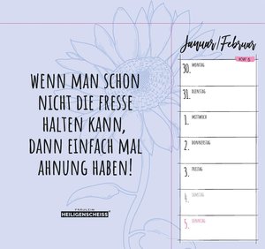 Fräulein Heiligenscheiss Postkartenkalender 2023