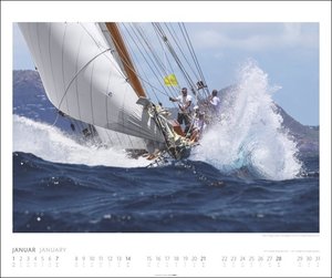 Sailing Wandkalender 2024. Fotokalender mit beeindruckenden Segelaufnahmen. Jahres-Wandkalender 2024 XL im Querformat. Segel-Fotokalender 55x46 cm