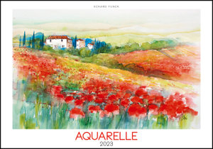 Aquarelle 2023 - Bildkalender 48,5x34 cm - einzigartige Aquarellkunst - Malerei - Kunstkalender - Wandkalender - Wandplaner - Alpha Edition