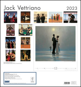 Jack Vettriano 2023 - Kunst-Kalender - Wand-Kalender - 45x48