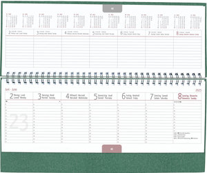 Tisch-Querkalender Nature Line Forest 2025 - Tisch-Kalender - Büro-Kalender quer 29,7x13,5 cm - 1 Woche 2 Seiten - Umwelt-Kalender - mit Hardcover