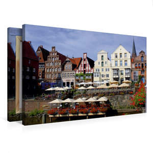 Premium Textil-Leinwand 75 cm x 50 cm quer Ein Motiv aus dem Kalender Lüneburg - Stadt der Giebel und Fachwerkhäuser