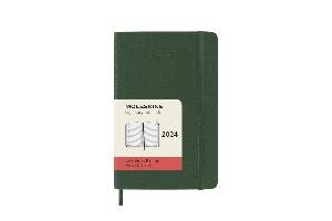 Moleskine 12 Monate Tageskalender 2024, Pocket/A6, Myrtengrün