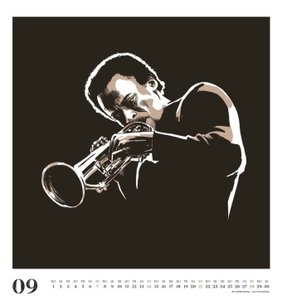 Jazz 2025 – Mit Zeichnungen von Robert Nippoldt – Fotokunst-Kalender – Querformat 45 x 48 cm – Spiralbindung