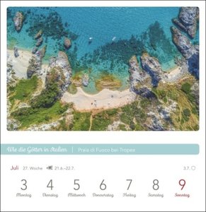 Das Glück liegt in Italien Postkartenkalender 2023. Kleiner Wochen-Kalender mit 53 besonderen Orten. Stimmungsvolle Foto-Motive zum Aufhängen und Aufstellen.