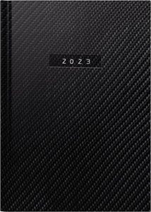 Wochenkalender Carbon Modell futura 2, 2023, Kunstleder-Einband, flexibel schwarz