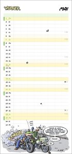 Werner Werkstattplaner 2023. Praktischer Wand-kalender mit frei einteilbaren Spalten. Humorvoller Terminkalender mit kultigen Werner-Cartoons
