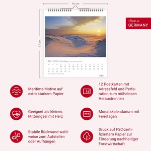 St. Peter-Ording und die Halbinsel Eiderstedt Postkartenkalender 2026