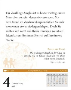 Zwillinge Sternzeichenkalender 2023: Tagesabreißkalender. Mini-Tischkalender 2023 mit täglichem Horoskop. Kleiner Kalender mit täglichem Blick in die Sterne.