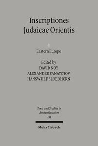 Inscriptiones Judaicae Orientis. Vol.1