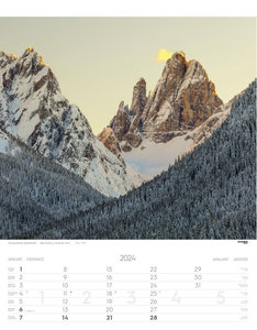 Weltnaturerbe Dolomiten Kalender 2024