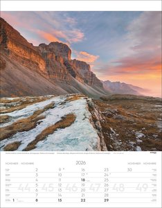 Weltnaturerbe Dolomiten Kalender 2026
