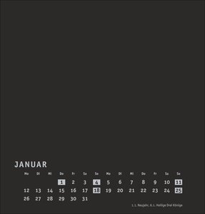 Premium-Bastelkalender schwarz mittel 2026