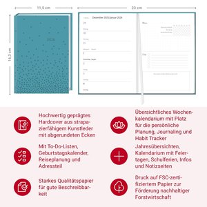 Kalenderbuch A6 blau 2026