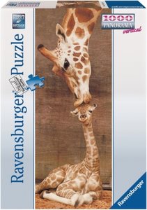 Ravensburger 15115 - The First Kiss, Giraffe, 1000 Teile Panorama Puzzle