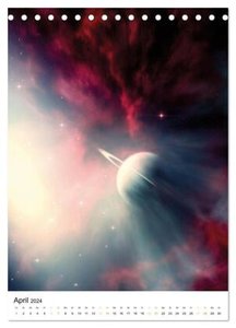 Galaxien und Nebulare (Tischkalender 2024 DIN A5 hoch), CALVENDO Monatskalender