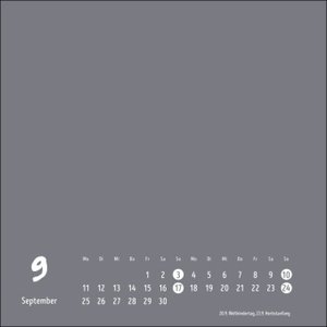 Bastelkalender 2023 anthrazit klein. Blanko-Kalender zum Basteln mit extra Titelblatt für eine persönliche Gestaltung. Foto- und Bastelkalender 2023.