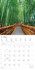 Zen 2023 - Broschürenkalender 30x30 cm (30x60 geöffnet) - Kalender mit Platz für Notizen - mit Lebensweisheiten - Bildkalender - Wandkalender
