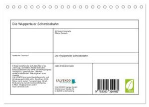 Die Wuppertaler Schwebebahn (Tischkalender 2024 DIN A5 quer), CALVENDO Monatskalender