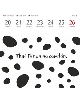 Now I know how the rabbit runs Postkartenkalender 2026 - 53 denglische Sprüche und Sprichwörter